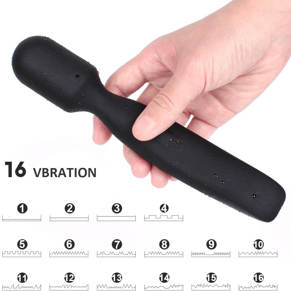 Mini Clitoral Vibrator Wand - Wireless Vibrating Massager for Women | 16 Vibration Modes | Compact & Powerful Adult Toy