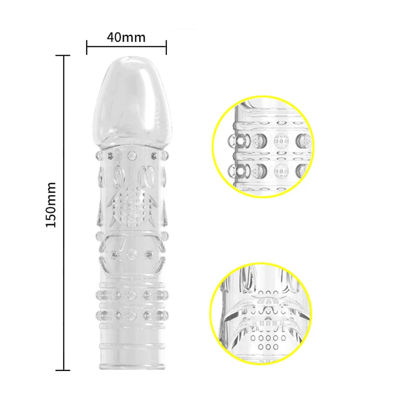 4PCS Reusable Crystal Cock Rings – Stretchy Penis Sleeves for Enhanced Performance & Enlargement