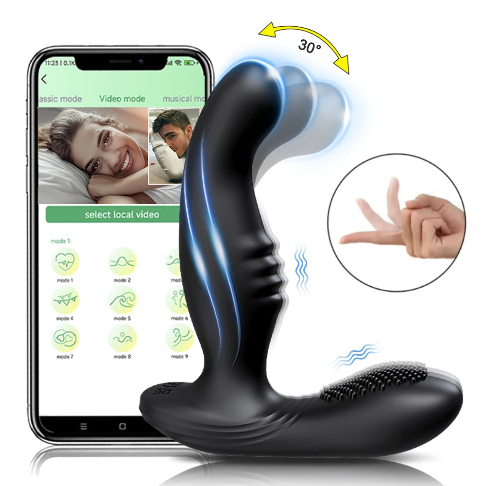 Male Prostate Massager – APP Controlled Vibrating Butt Plug for Men and Couples – Ultimate Prostate Stimulation for Enhanced Pleasure