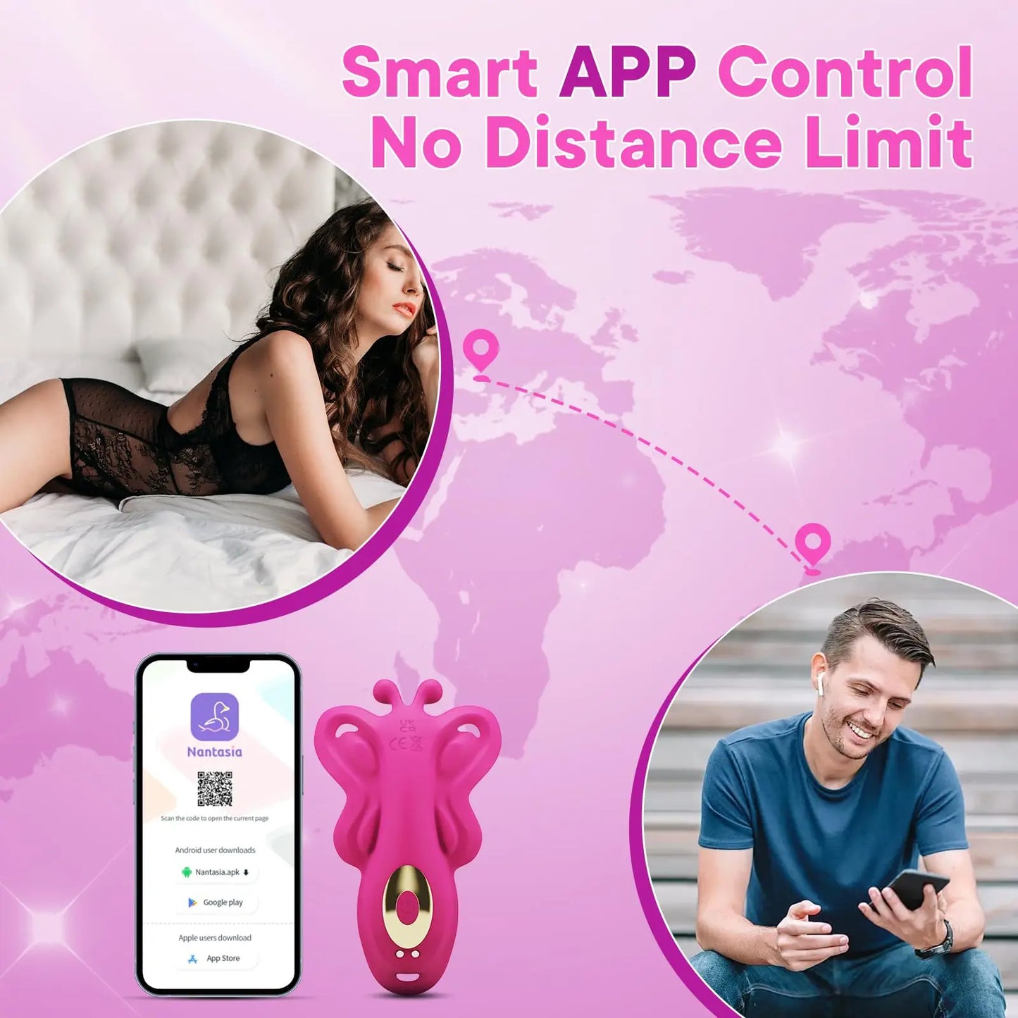 APP Control Butterfly Vibrator Panty Vibrators with 9 Vibration Modes