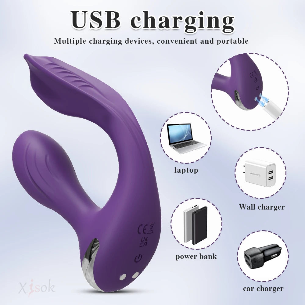 APP Control Panties Vibrator for Women: Clit Stimulator Dual Ended Vagina Anal Vibrator Female Masturbator Sex Toy for Couples