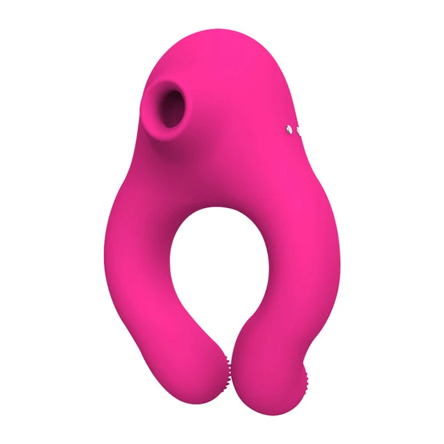 Delayed Ejaculation Penis Ring: Soft Material Cock Ring with Clit Stimulator &amp; Scrotum Massager