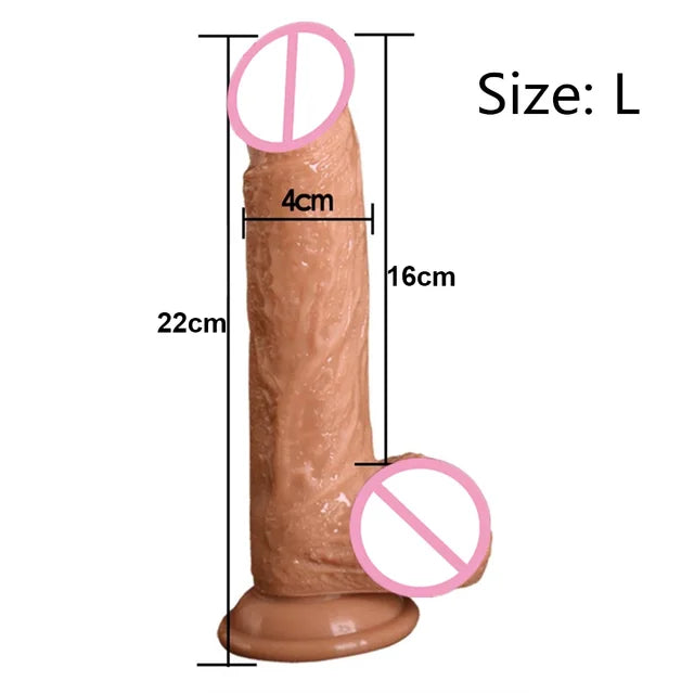 Adult Sex Toys: 7 and 8 Inch Huge Realistic Dildo with Suction Cup