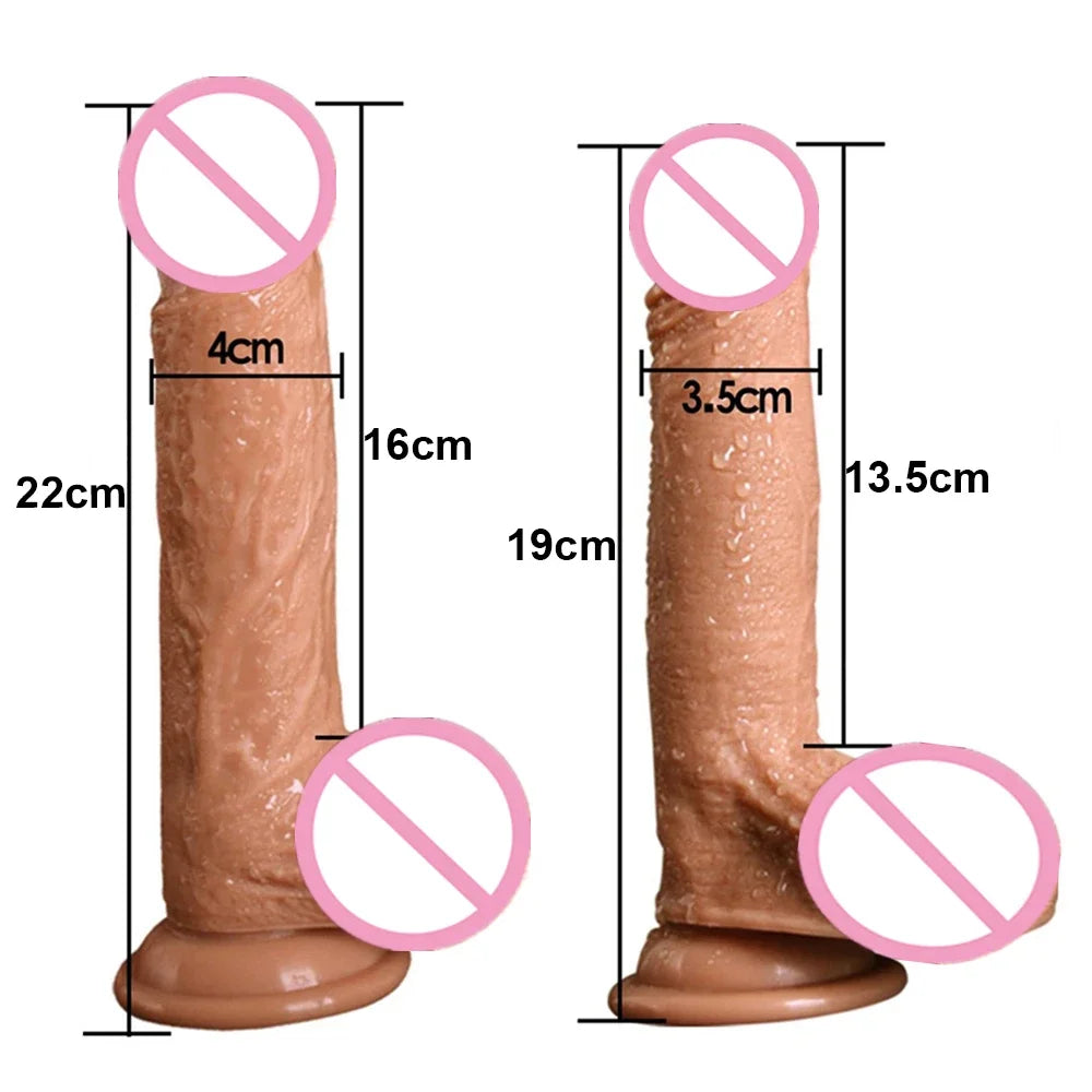 Adult Sex Toys: 7 and 8 Inch Huge Realistic Dildo with Suction Cup