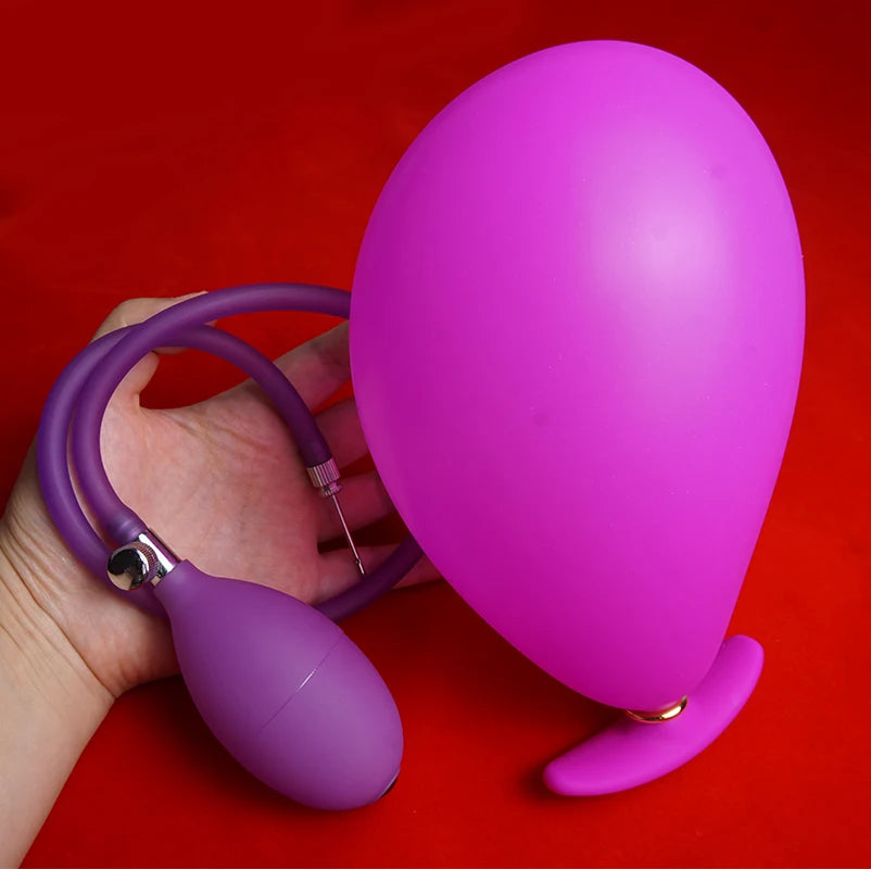 Inflatable Butt Plug Dildo: Premium Silicone Anal Expander with Removable Pump