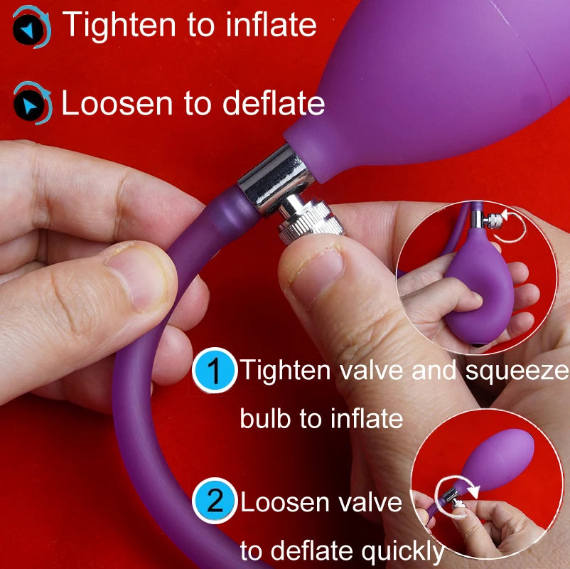 Inflatable Butt Plug Dildo: Premium Silicone Anal Expander with Removable Pump