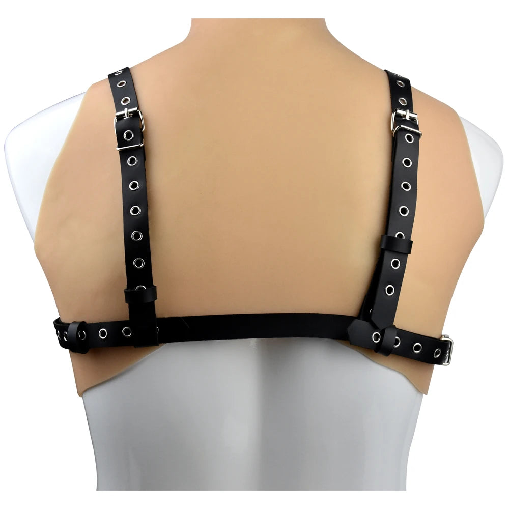 Women's Breast Binding Strap with Nipple Bondage Belt