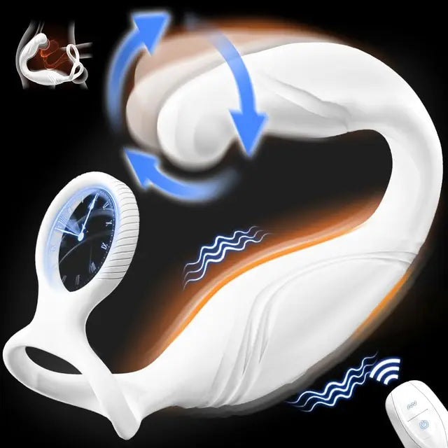 Rotating Prostate Massager & Perineum Stimulator for Men – Remote-Controlled Butt Plug with Ring – Ultimate Anal Vibrator for Enhanced Pleasure & Intense Stimulation – Ideal Gay Masturbator Sex Toy