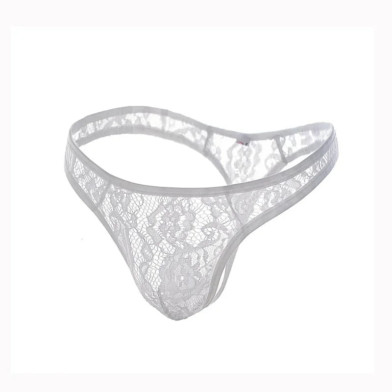 Men's Lace G-String Thong – Sexy Transparent Erotic Underwear for Men, Sissy Lingerie, Gay Intimates, Comfortable & Stylish