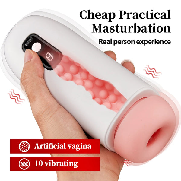 Automatic Vibrating Male Masturbation Cup – Realistic Pocket Pussy & Oral Blowjob