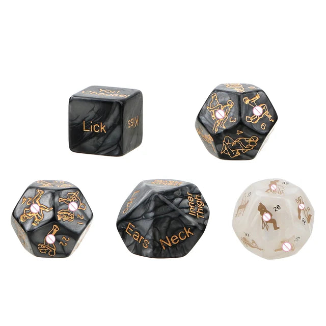 5-Piece Sexy Dice Set for Couples | Fun & Erotic Game for Intimate Moments | Adjustable Positions & Humorous Adult Toy | Perfect for Relationship Bonding & Spice Up Bedroom Fun