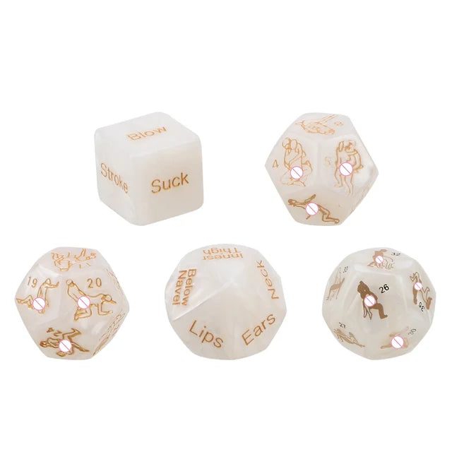 5-Piece Sexy Dice Set for Couples | Fun & Erotic Game for Intimate Moments | Adjustable Positions & Humorous Adult Toy | Perfect for Relationship Bonding & Spice Up Bedroom Fun