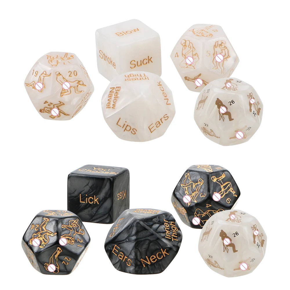 5-Piece Sexy Dice Set for Couples | Fun & Erotic Game for Intimate Moments | Adjustable Positions & Humorous Adult Toy | Perfect for Relationship Bonding & Spice Up Bedroom Fun