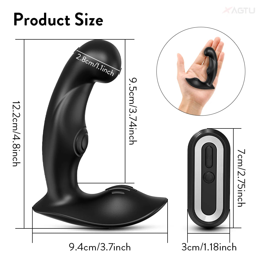 Premium Prostate Massager & Anal Plug – Remote Control Vibrating Butt Plug for Men Sex Toys Masturbation Tools