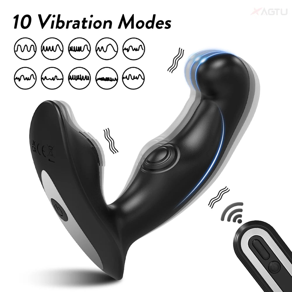 Premium Prostate Massager & Anal Plug – Remote Control Vibrating Butt Plug for Men Sex Toys Masturbation Tools