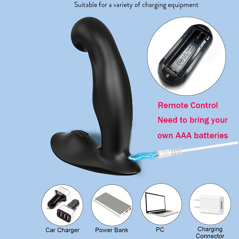 Premium Prostate Massager & Anal Plug – Remote Control Vibrating Butt Plug for Men Sex Toys Masturbation Tools