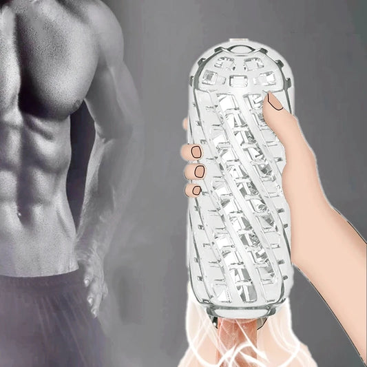 Realistic Transparent Male Masturbator – Silicone Pocket Toy for Men | Intense Pleasure & Endurance Training – Adult Sex Toy for Men