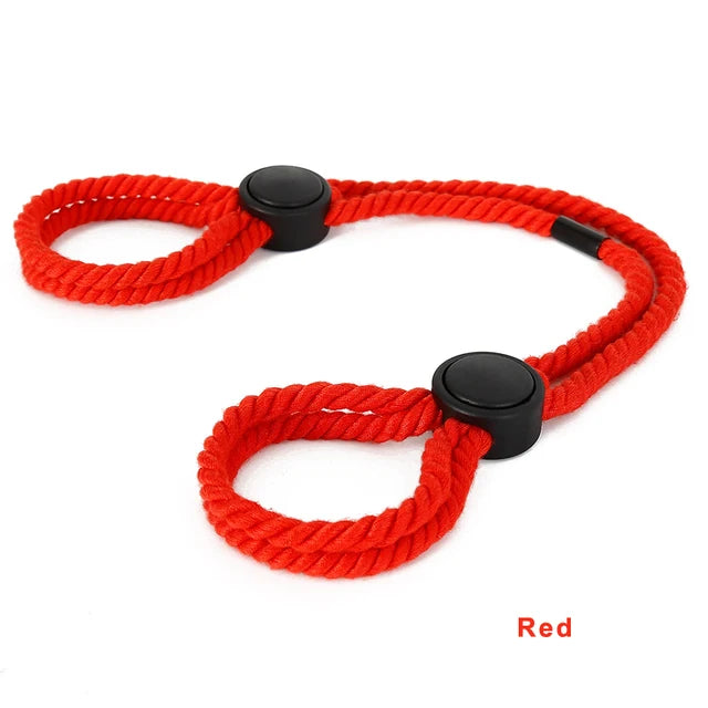 Soft Adjustable Erotic Slave Handcuffs BDSM Bondage Restraint Rope, Ankle Cuffs Adult Games Sex Toys