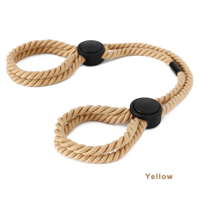 Soft Adjustable Erotic Slave Handcuffs BDSM Bondage Restraint Rope, Ankle Cuffs Adult Games Sex Toys