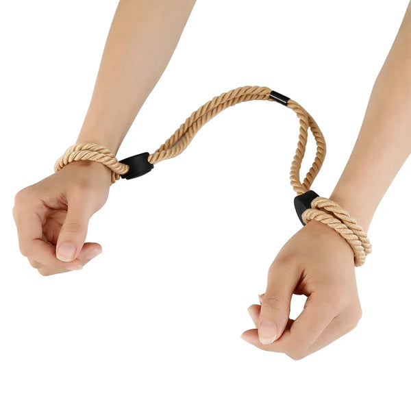 Soft Adjustable Erotic Slave Handcuffs BDSM Bondage Restraint Rope, Ankle Cuffs Adult Games Sex Toys