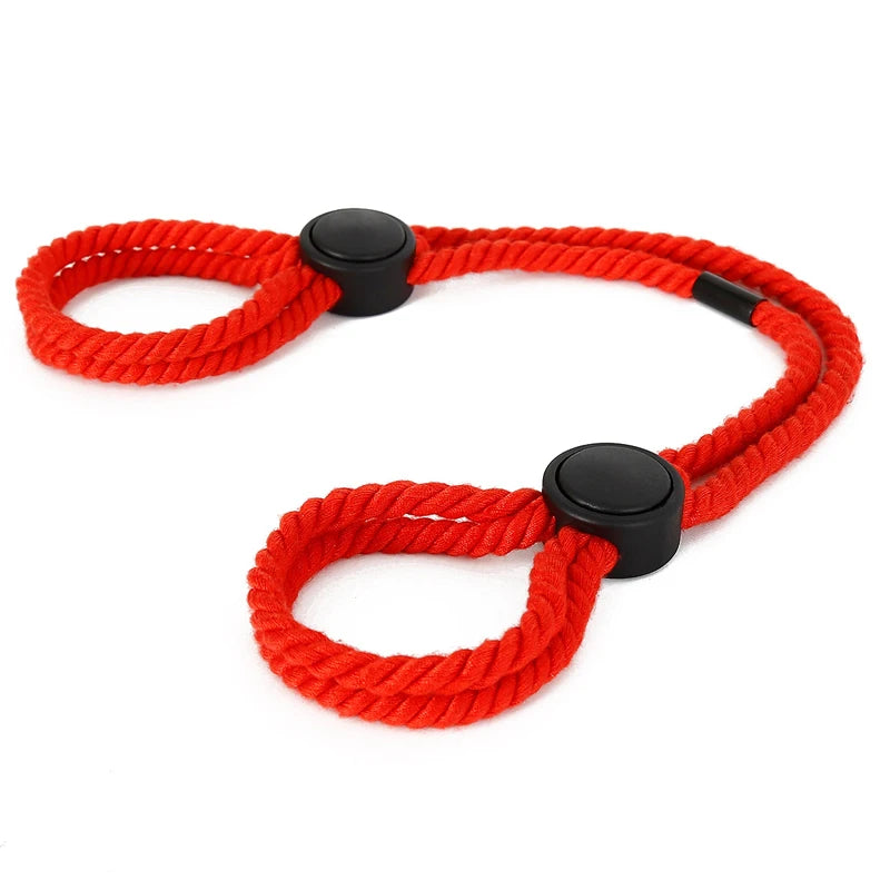 Soft Adjustable Erotic Slave Handcuffs BDSM Bondage Restraint Rope, Ankle Cuffs Adult Games Sex Toys