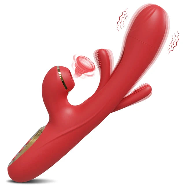 Powerful Clitoral Stimulator with Tapping & Sucking Function for Women - Rechargeable Rabbit Vibration and Sucking Sex Toy for Female Pleasure