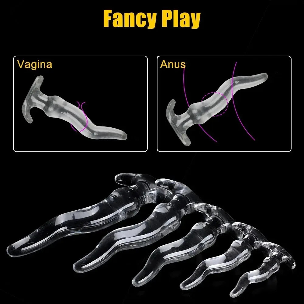 Transparent Big Dildos for Women Vagina Stimulator Anal Plug Artificial Animal Penis Female Masturbator Sex Toy Men Butt Dilator