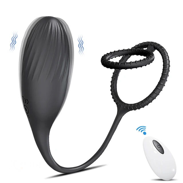 Powerful Vibrating Anal Plug with Remote Control – Prostate Massager & Penis Ring Combo for Intense Male Pleasure Sex Toy for Men